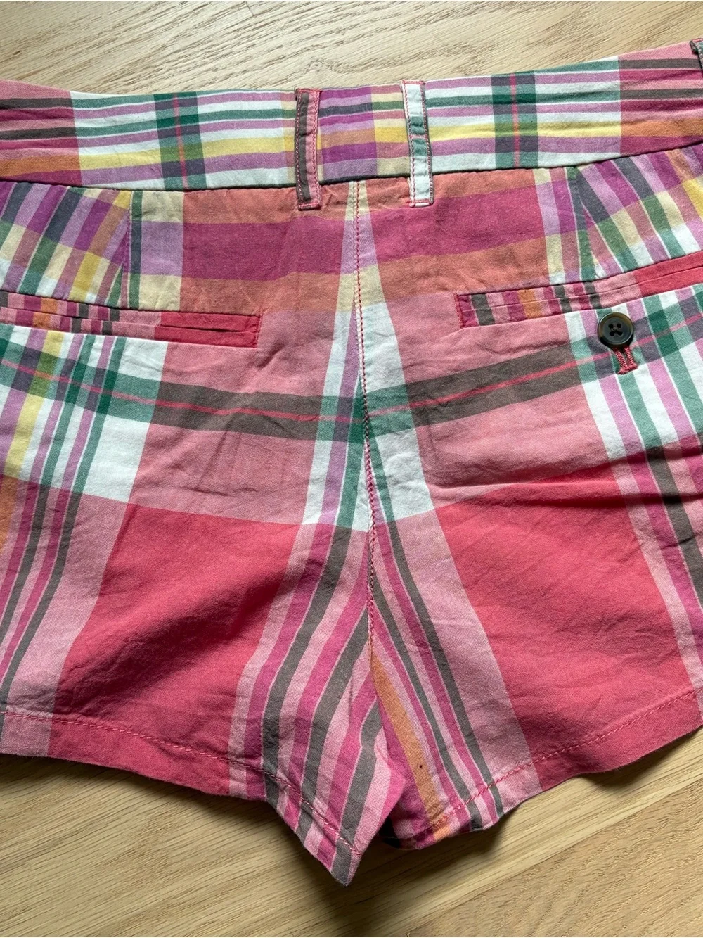J. Crew Pink Multi-Color Striped Cotton Shorts